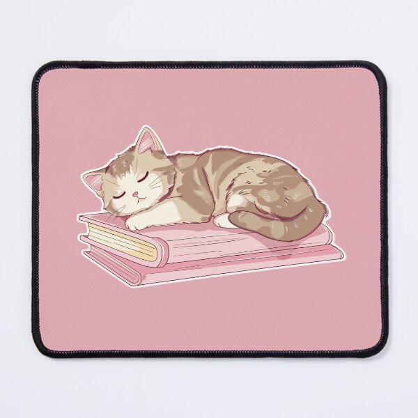 Item preview, Sleeping Kitten on Pink Books designed and sold by RR-Arts.