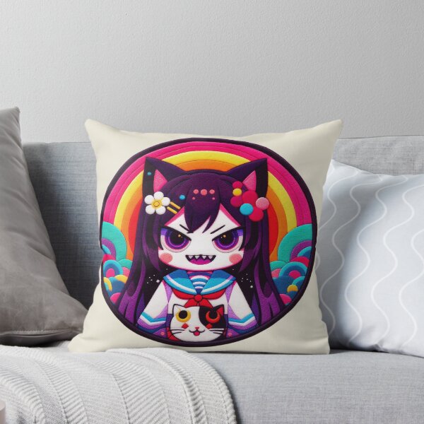 Item preview, Creepy Manga Girl with Cute Cat designed and sold by GALUMARKET.