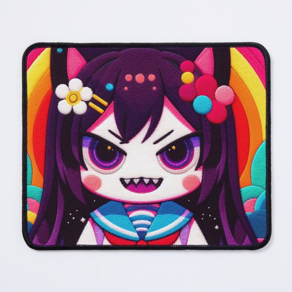 Item preview, Creepy Manga Girl with Cute Cat designed and sold by GALUMARKET.