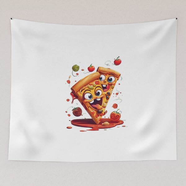 Item preview, Cartoon Pizza Illustration ,Cartoon Pizza, funny gift  designed and sold by masteryStore.