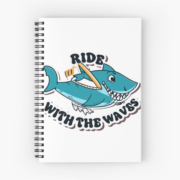 Item preview, Playful Shark Surfboard Comic - Ride with the Waves designed and sold by NiftyWrx.