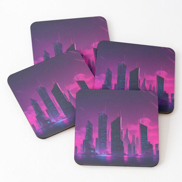 Item preview, Synthwave Skyscrapers  designed and sold by CharmStudio.