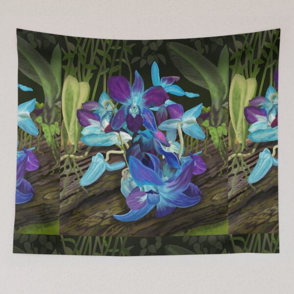Item preview, Blue and Purple Orchids designed and sold by JudysArtCompany.