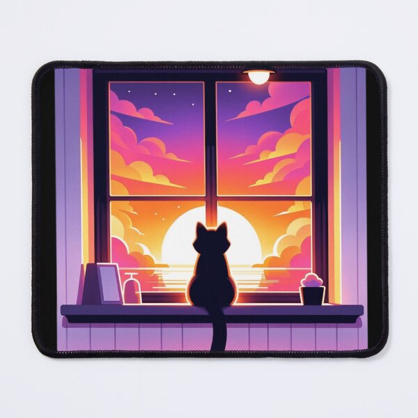 Item preview, Sunset Cat designed and sold by MapleandHoney.