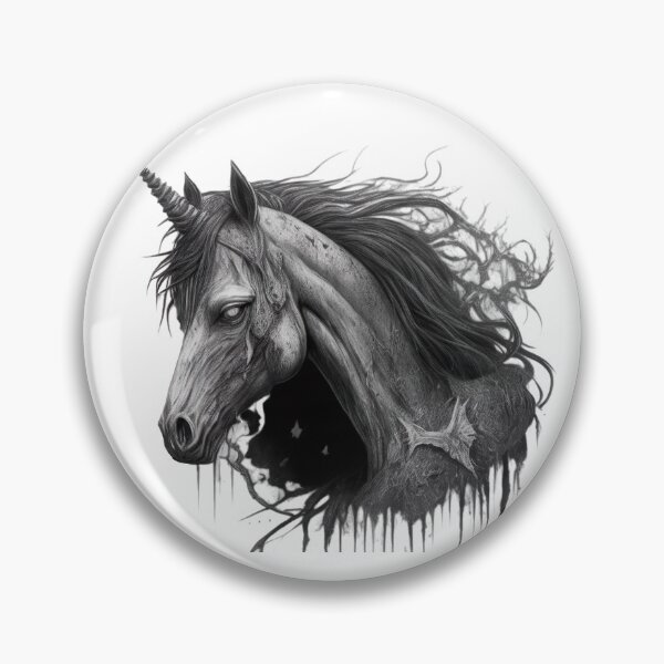 Item preview, Zombie Unicorn Mutant Undead in Black and White designed and sold by Frostquest.