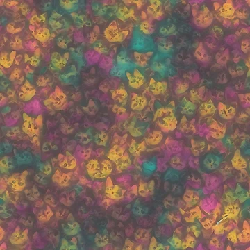 Artwork thumbnail, Abstract cat pattern by NavyPanda