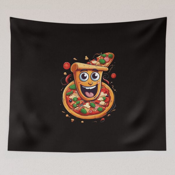Item preview,  Cartoon Pizza Illustration ,Cartoon Pizza, funny gift  designed and sold by masteryStore.