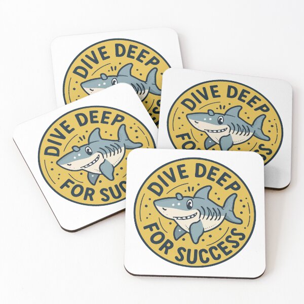 Item preview, Dive Deep for Success - Motivational Shark designed and sold by NiftyWrx.