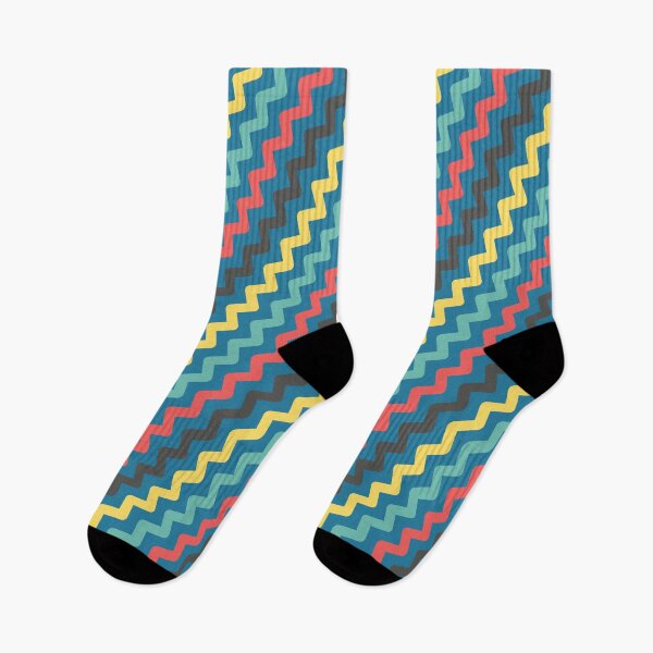 Item preview, Blue Chevron Jagged Stripe Line Sequenced NeverEnding Textile designed and sold by Alchemy-A-La-G.
