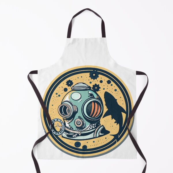 Item preview, Vintage Steampunk Diver Helmet with Shark Shadow designed and sold by NiftyWrx.