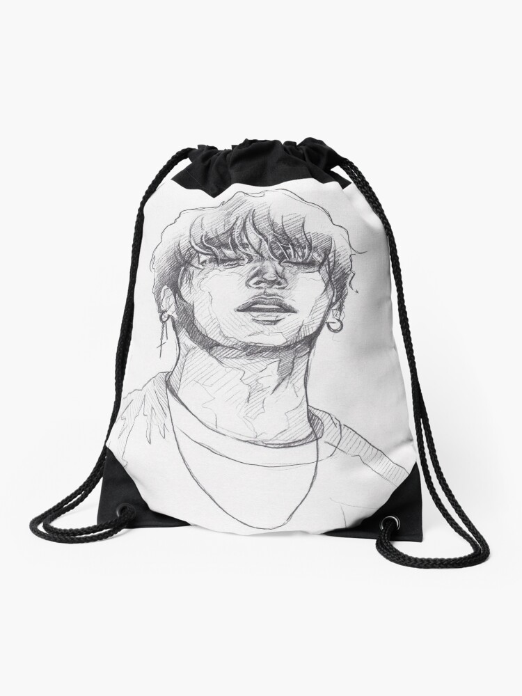 Mochila saco for Sale con la obra «BTS Jungkook (lápiz)» de k