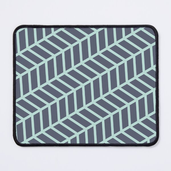Item preview, Blue & Green Outline Herringbone Rectangle Arrows NeverEnding Textile designed and sold by Alchemy-A-La-G.