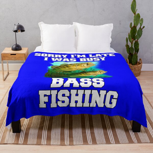 Item preview, Fishing Fisherman Design Sorry I’m Late I Was Busy Bass Fishing designed and sold by fantasticdesign.