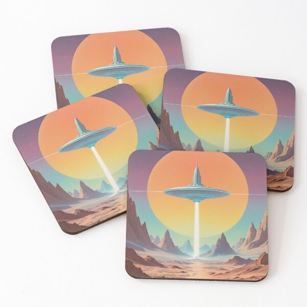 Item preview, Vintage retro sci-fi landscape designed and sold by PixelPunny.