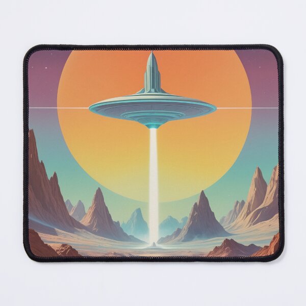 Item preview, Vintage retro sci-fi landscape designed and sold by PixelPunny.
