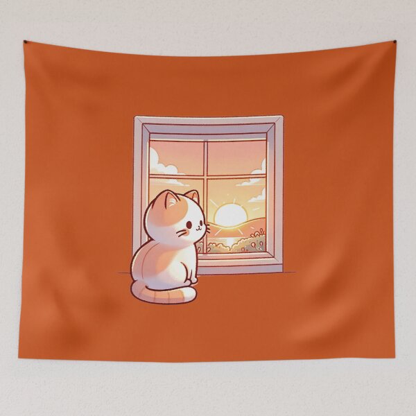 Item preview, Sunrise Cat designed and sold by MapleandHoney.