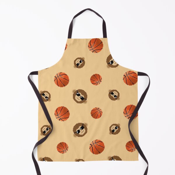 Item preview, Pixel Monkey with Basketball Pattern (light pastel orange) designed and sold by D-Vogt-Grafik.