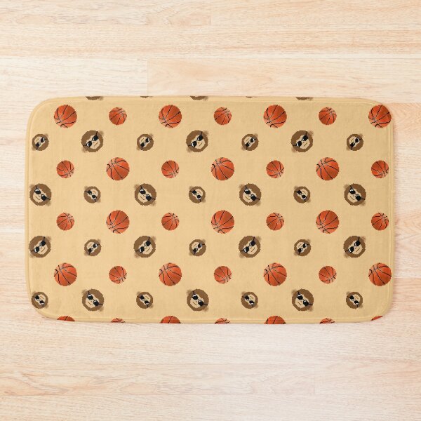 Item preview, Pixel Monkey with Basketball Pattern (light pastel orange) designed and sold by D-Vogt-Grafik.