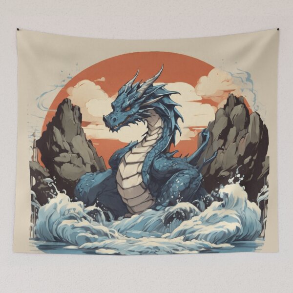 Item preview, anime dragon on fire designed and sold by martin max.