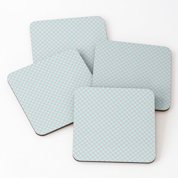 Item preview, Peach Blue & Teal Circled Connected Diamonds NeverEnding Textile designed and sold by Alchemy-A-La-G.