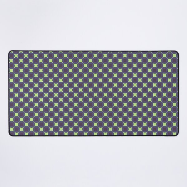 Item preview, Green Blue & Purple Circled Connected Diamonds NeverEnding Textile designed and sold by Alchemy-A-La-G.