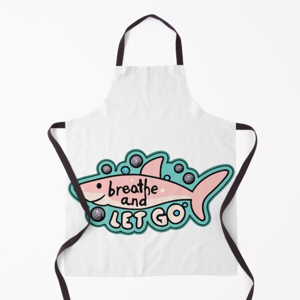 Item preview, Whimsical Shark 'Breathe and Let Go' Illustration designed and sold by NiftyWrx.
