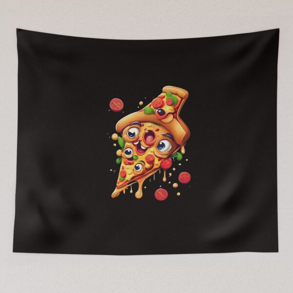 Item preview,   Cartoon Pizza Illustration ,Cartoon Pizza, funny gift  designed and sold by masteryStore.