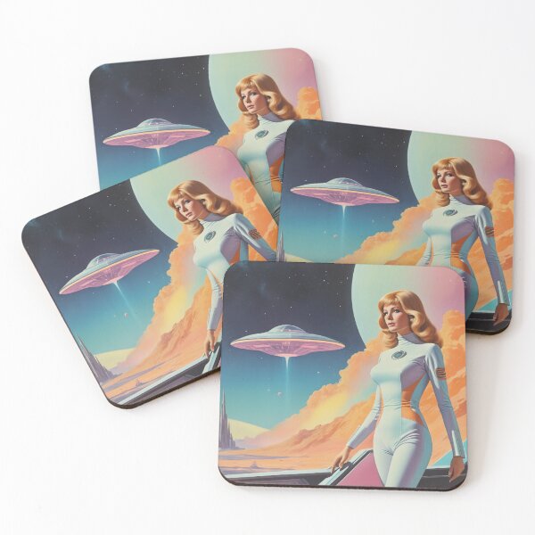 Item preview, Vintage retro sci-fi landscape designed and sold by PixelPunny.