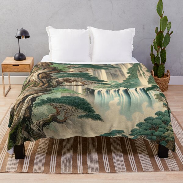 Item preview, Ancient Trees by the Cascading Waterfall designed and sold by ArtComixHaven.