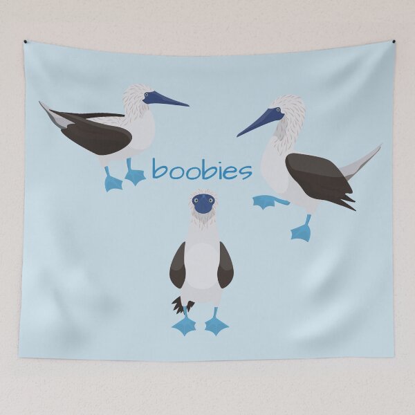 Item preview, Blue Footed Boobie Bird, bird pun designed and sold by mwagie.
