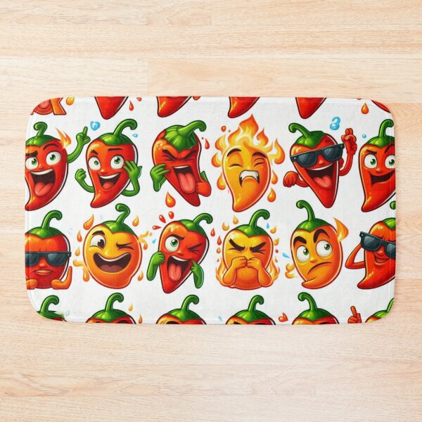 Item preview, Red and Orange Hot Chili Peppers Emojis designed and sold by shanblue6.