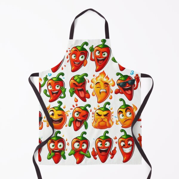 Item preview, Red and Orange Hot Chili Peppers Emojis designed and sold by shanblue6.