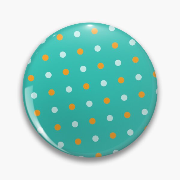 Item preview, Green White & Orange Circles Polka Dots NeverEnding Textile designed and sold by Alchemy-A-La-G.