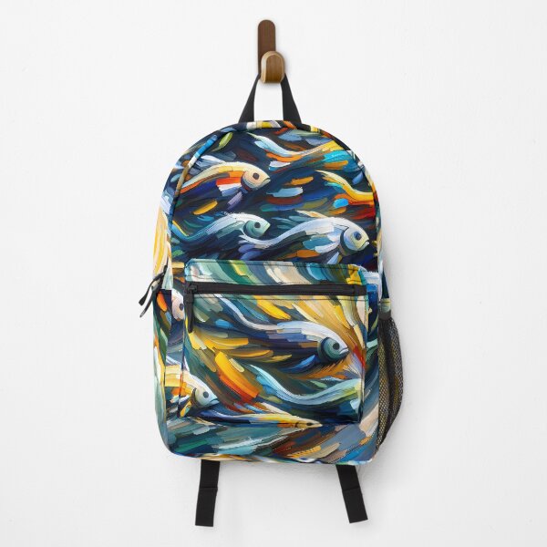 Item preview, Abstract Acrylic School of Fish designed and sold by LivingArtClips.