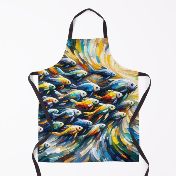 Item preview, Abstract Acrylic School of Fish designed and sold by LivingArtClips.