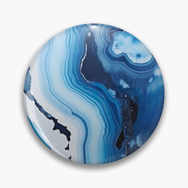 Item preview, Abstract Art Blue Agate Stone Design Nature Print  designed and sold by fluffstuffgifts.