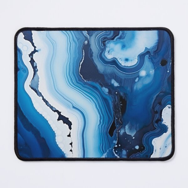 Item preview, Abstract Art Blue Agate Stone Design Nature Print  designed and sold by fluffstuffgifts.