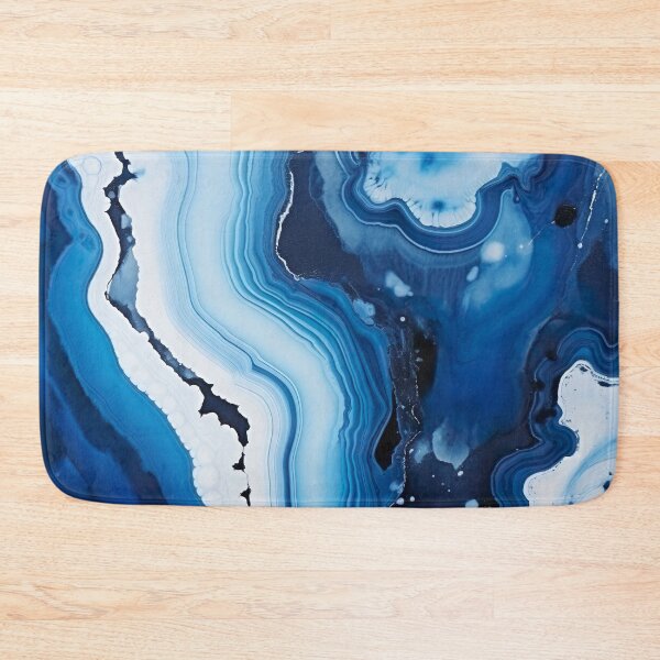 Item preview, Abstract Art Blue Agate Stone Design Nature Print  designed and sold by fluffstuffgifts.