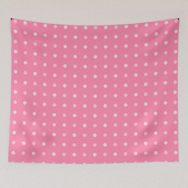 Item preview, White & Pink Repeat Circles Polka Dots NeverEnding Textile designed and sold by Alchemy-A-La-G.
