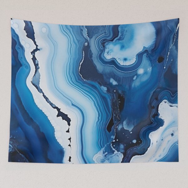 Item preview, Abstract Art Blue Agate Stone Design Nature Print  designed and sold by fluffstuffgifts.