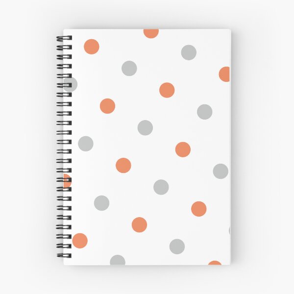 Item preview, Grey White & Orange Circles Polka Dots NeverEnding Textile designed and sold by Alchemy-A-La-G.
