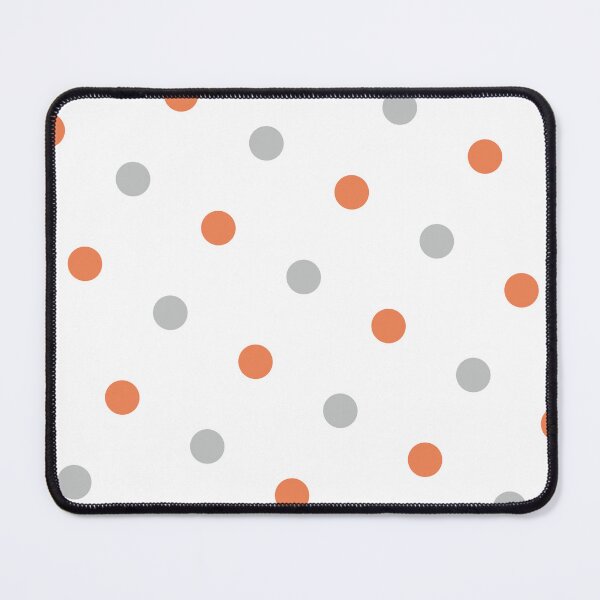 Item preview, Grey White & Orange Circles Polka Dots NeverEnding Textile designed and sold by Alchemy-A-La-G.