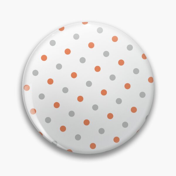 Item preview, Grey White & Orange Circles Polka Dots NeverEnding Textile designed and sold by Alchemy-A-La-G.