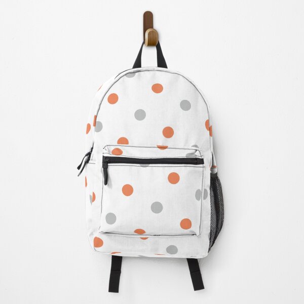 Item preview, Grey White & Orange Circles Polka Dots NeverEnding Textile designed and sold by Alchemy-A-La-G.