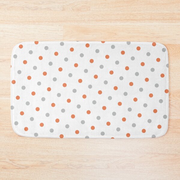 Item preview, Grey White & Orange Circles Polka Dots NeverEnding Textile designed and sold by Alchemy-A-La-G.