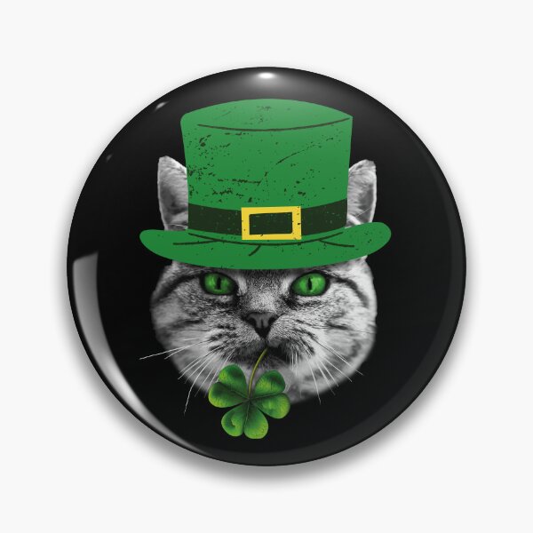 Item preview, Cat Leprechaun St Patricks Day Shamrock Clover designed and sold by wowwowmeow.