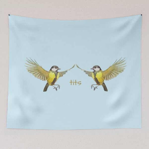 Item preview, Tits Bird Pun Humor designed and sold by mwagie.