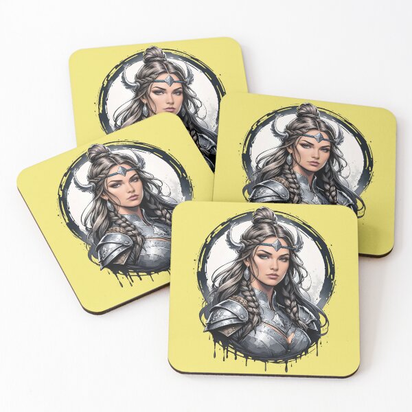 Item preview, Valkyrie viking female warrior retro vintage cartoon design designed and sold by BorgSpareParts.