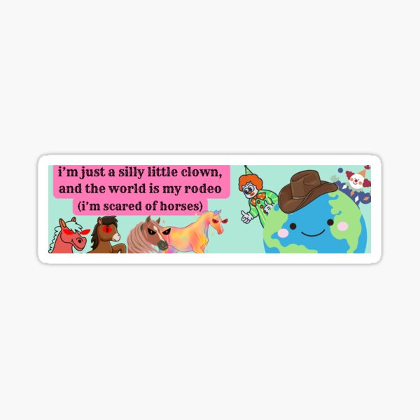 Item preview, The World Is My Rodeo Bumper Sticker designed and sold by everylittlemuse.