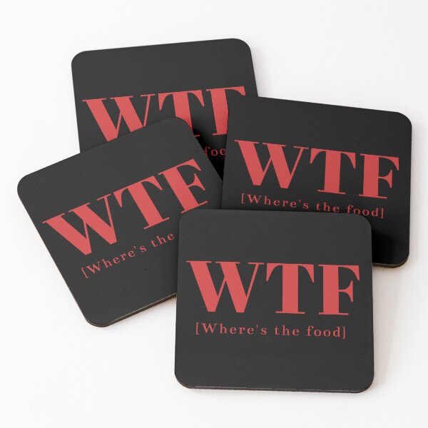 Item preview, Funny double meaning phrase "WTF: where's the food" designed and sold by Iconic-Mood.